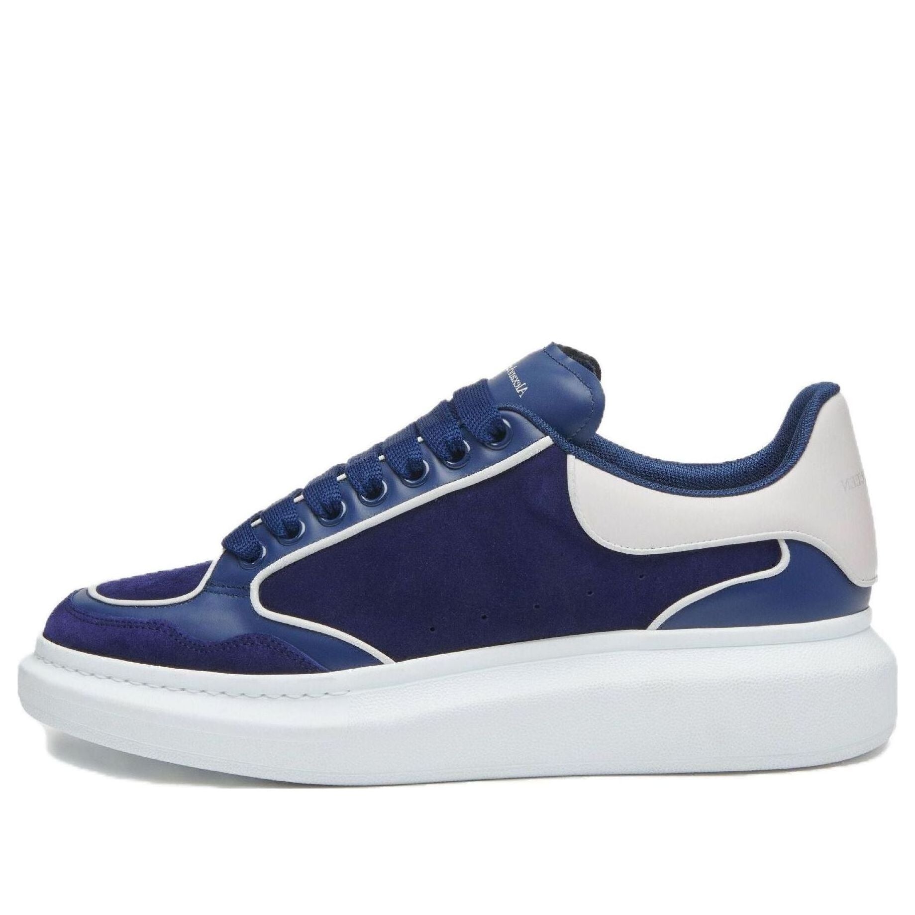 Alexander McQueen Oversized Leather Sneakers &amp;#39;Blue White&amp;#39; 777300WIEM44699 #