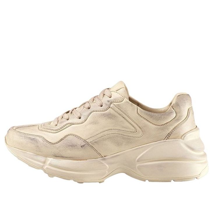 (WMNS) Gucci Rhyton &amp;#39;Distressed Ivory&amp;#39; 550046-A9L00-9522 #