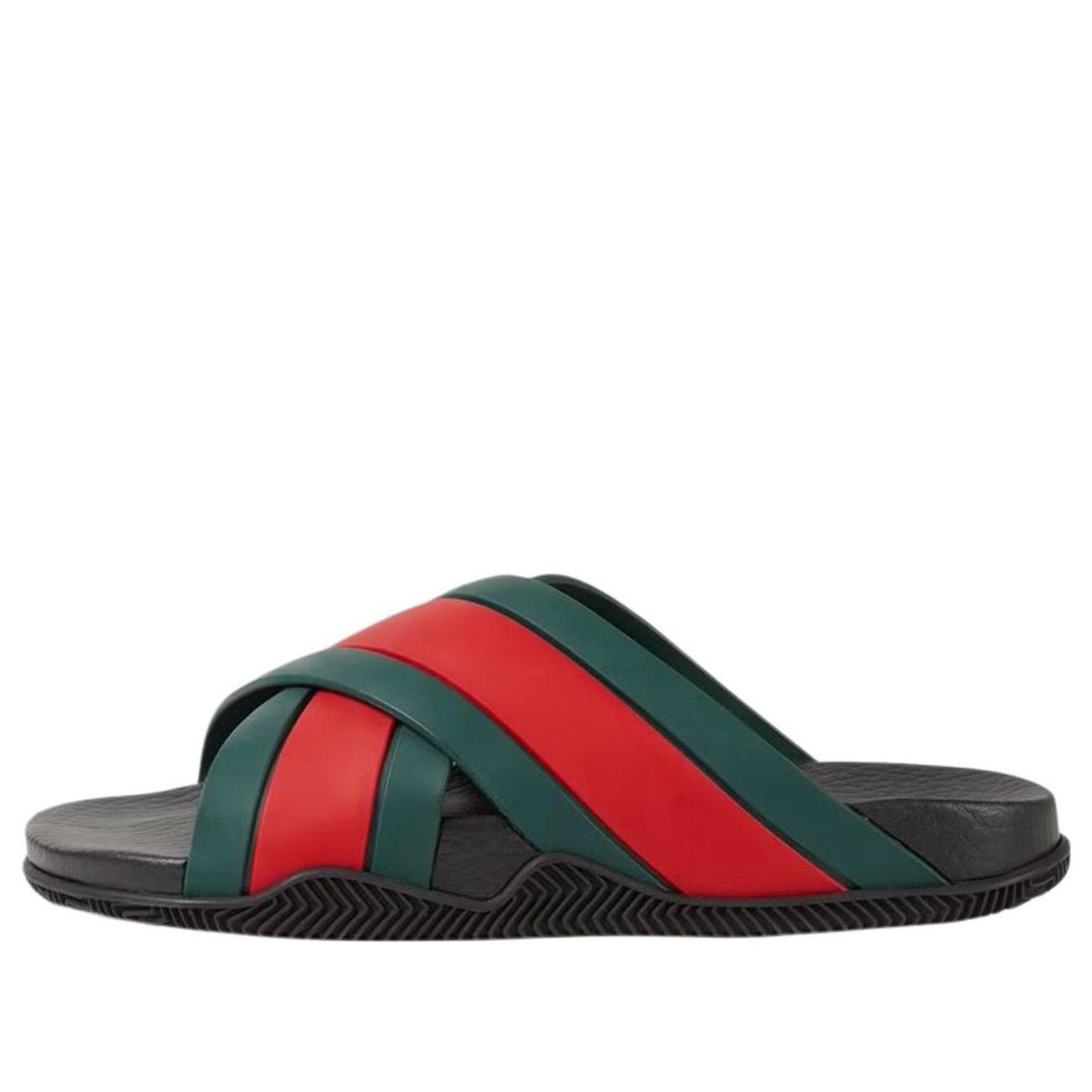 (WMNS) Gucci Slide Web Stripe &amp;#39;Black&amp;#39; 627820-J8700-8460 #