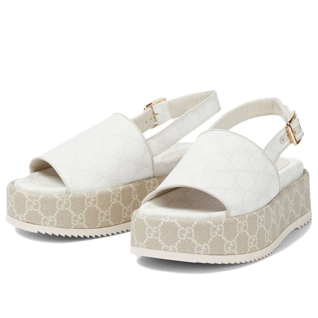 (WMNS) Gucci Platform GG Sandal &amp;#39;White Beige&amp;#39; 701153-96G60-9061 #