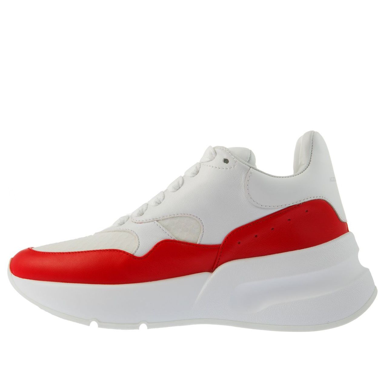 (WMNS) Alexander McQueen Oversized Runner in Nappa Calf Leather &amp;#39;White Red&amp;#39; 533710WHT999092 #