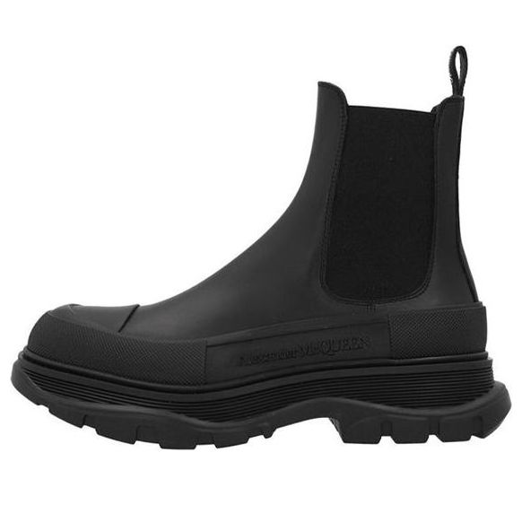 Alexander McQueen Leather Chunky Chelsea Boots &amp;#39;Black&amp;#39; 705672WHZ611081 #