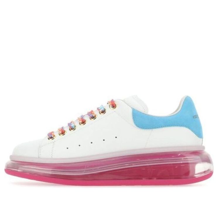 (WMNS) Alexander McQueen Oversized Leather Sneaker &amp;#39;White Fuchsia&amp;#39; 612744WIA4G9323 #