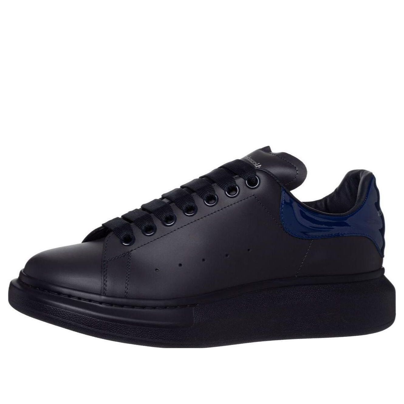 Alexander McQueen Oversized Sneaker &amp;#39;Triple Black Blue&amp;#39; 727390WICGV4219 #
