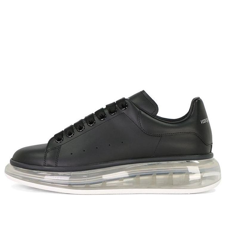 Alexander McQueen Oversized Sneaker &amp;#39;Black Clear Sole&amp;#39; 604232WHX981070 #