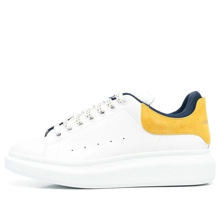 Alexander McQueen Oversized Sneaker &amp;#39;White Pop Yellow Navy&amp;#39; 705060WIBNT8998 #