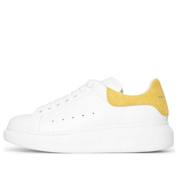 (WMNS) Alexander McQueen Oversized Sneaker &amp;#39;Yellow Embossed Suede Crocodile&amp;#39; 650788WHZ4K9718 #