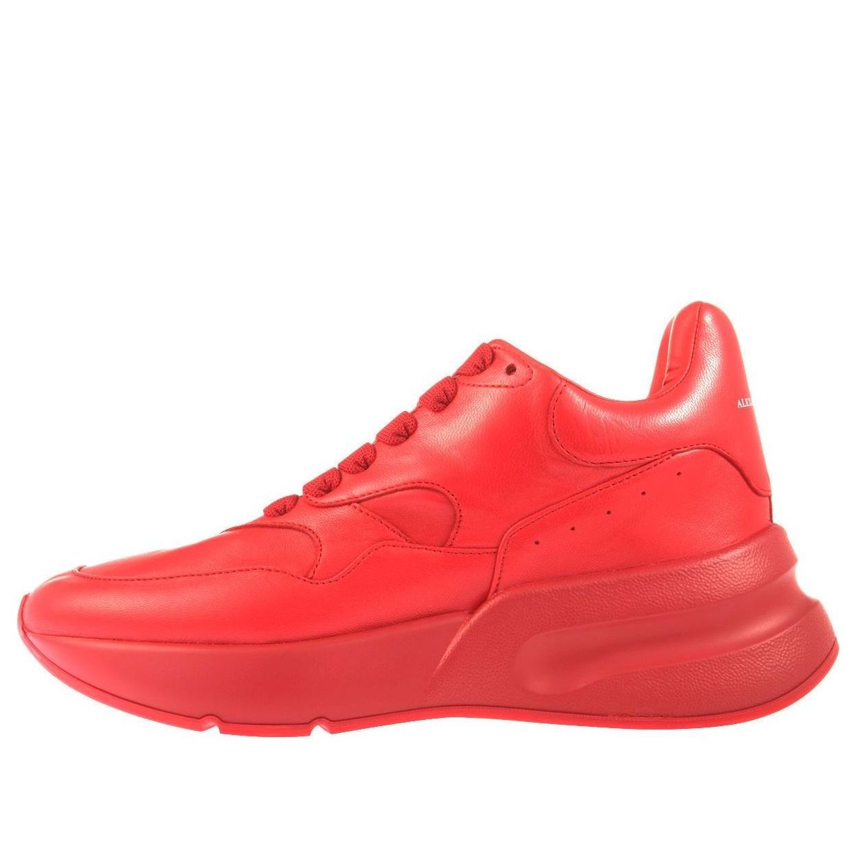 (WMNS) Alexander McQueen Oversized Runner Low Top Leather Sneakers with Mesh &amp;#39;Pure Red&amp;#39; 533710WHRU06409 #