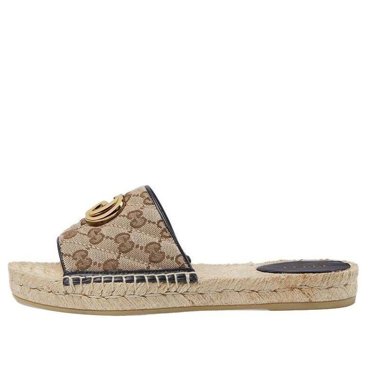 (WMNS) Gucci GG matelass canvas espadrille sandal &amp;#39;Brown&amp;#39; 620120-KQWM0-9765 #