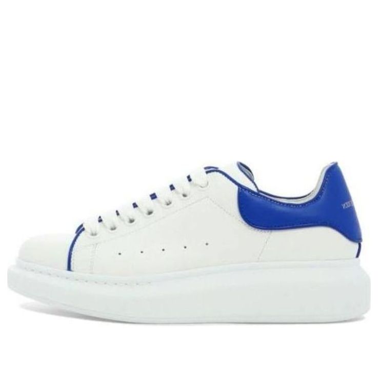 (WMNS) Alexander McQueen IOversized Leather Sneakers &amp;#39;White Blue&amp;#39; 733003WHJE58806 #
