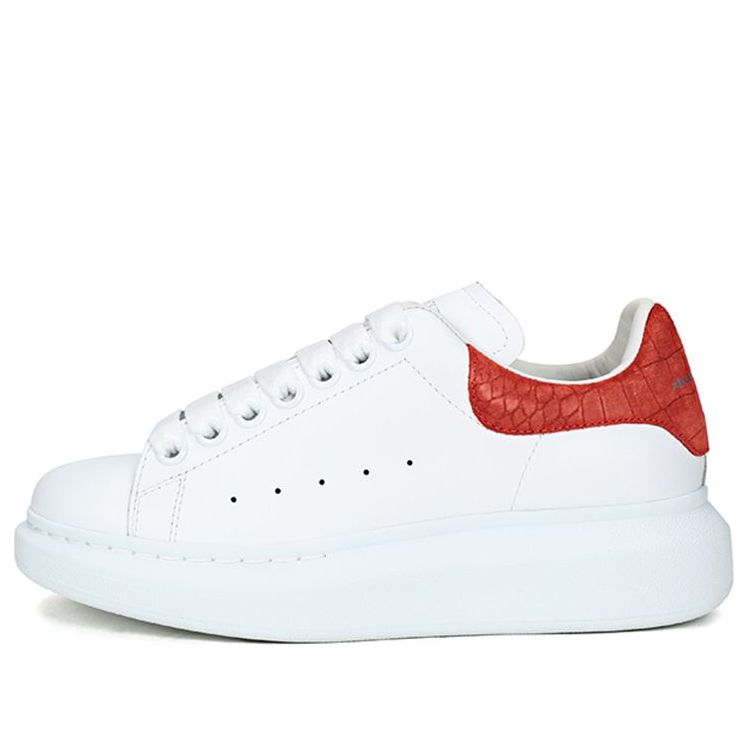 (WMNS) Alexander McQueen Oversized Sneaker &amp;#39;Red Embossed Suede Crocodile&amp;#39; 650788WHZ4K9294 #