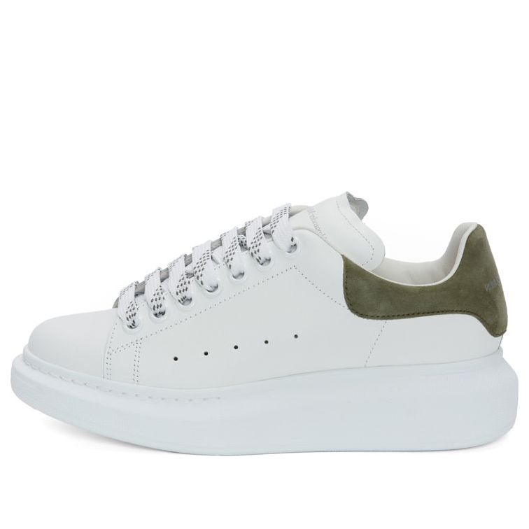 (WMNS) Alexander McQueen Oversized Sneaker &amp;#39;White Khaki Green Suede&amp;#39; 553770WHGP79443 #