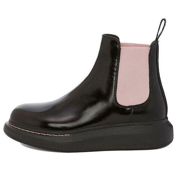 (WMNS) Alexander McQueen Hybrid Chelsea Boot &amp;#39;Black Sugar Pink&amp;#39; 586398WHX521123 #