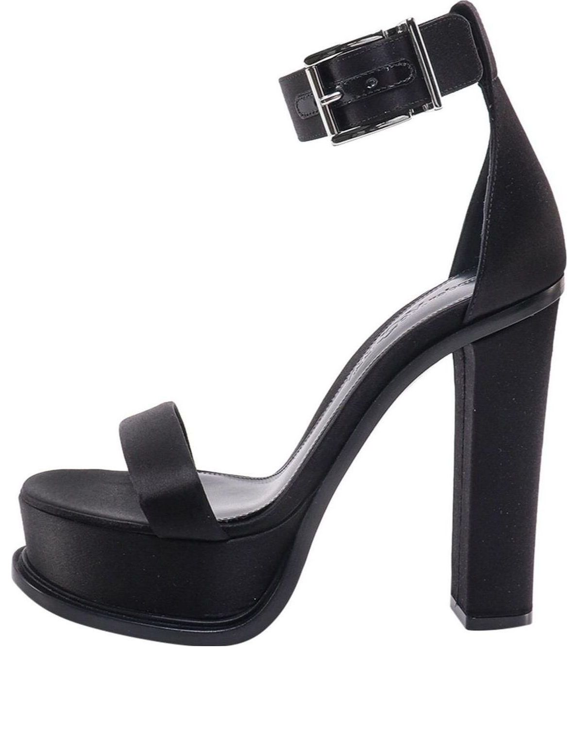 (WMNS) Alexander McQueen Leather High Heels &amp;#39;Black&amp;#39; 734995WIC711081 #