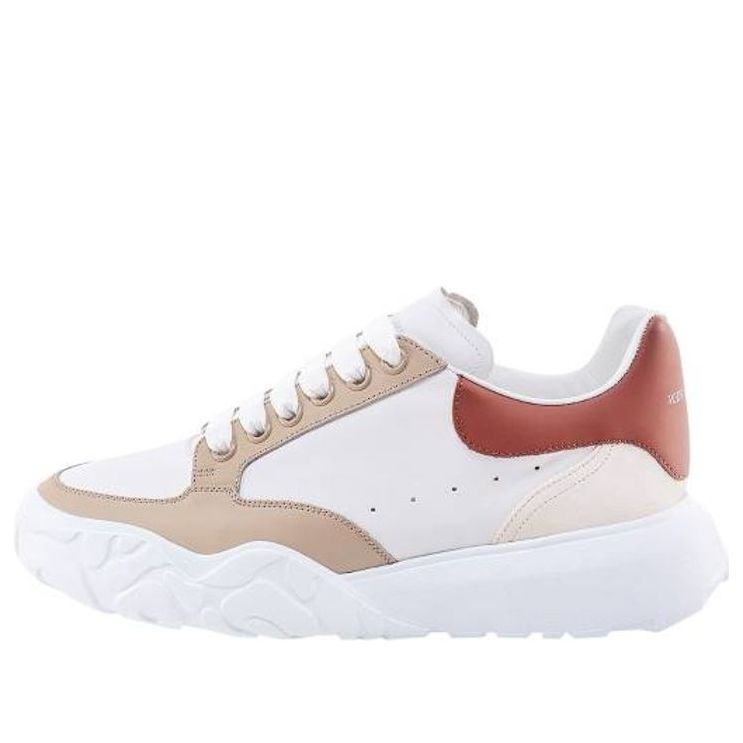 Alexander McQueen Court Trainers &amp;#39;White Tan Red&amp;#39; 735780WID6A8804 #