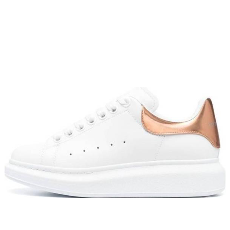 (WMNS) Alexander McQueen Oversized Sneakers &amp;#39;White Rose Gold&amp;#39; 718232WIE829053 #
