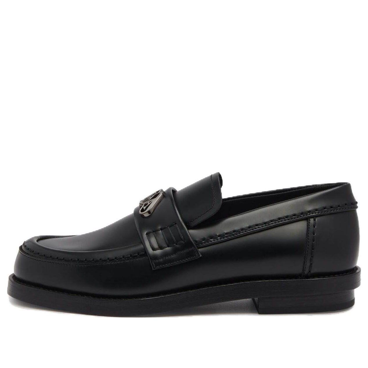 (WMNS) Alexander McQueen Seal Loafer &amp;#39;Black Gun Metal 783218WIES31081 #