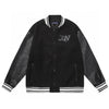 Louis Vuitton leather and wool varsity jacket.