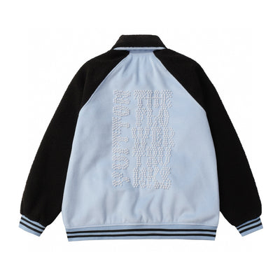 Louis Vuitton Shearling Wool Varsity Blouson.