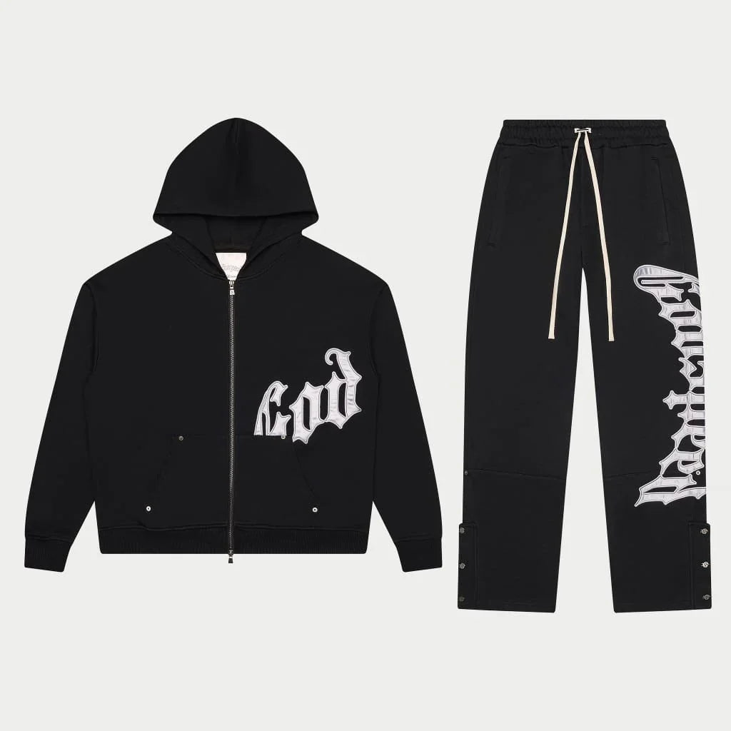 OG Logo Sweatsuit V2 (Black/Silver) - GOGLSWTV2BLKSL