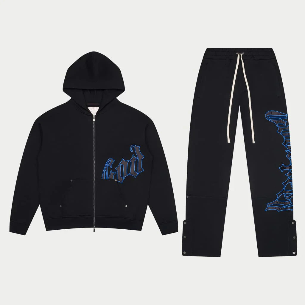 OG Logo Sweatsuit V2 (Blk/Royal Blue) - GOGLSWTV2RBLU