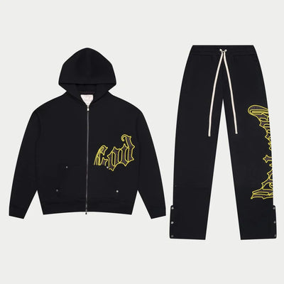 OG Logo Sweatsuit V2 (Blk/Yellow) - GOGLSWTV2YLW