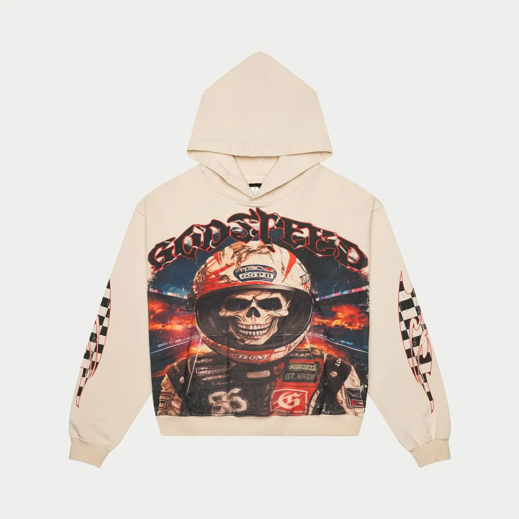Racer Goldie Hoodie (Bone) - GRCRGOLHDDBNE